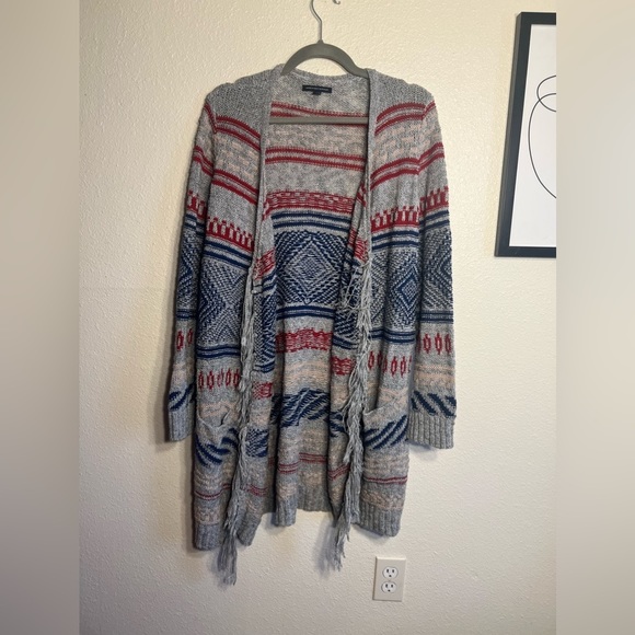 American Eagle Open Front Knit Longline Cardigan - Picture 1 of 4